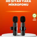 BUĞZ Çift Mikrofonlu Kablosuz Kayıt Seti iPhone Uyumlu Mini Mikrofon