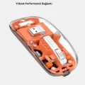 BUĞZ Çift Modlu Kablosuz Bluetooth 5.0 + 2.4GHz Mouse – 3 Cihaz Bağlantılı, Hızlı Geçiş Düğmeli