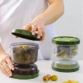 BUĞZ Çift Taraflı Süzgeçli  Kapaklı Zeytinlik - Suyu Süzen Zeytin Turşu Saklama Kabı