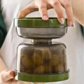 BUĞZ Çift Taraflı Süzgeçli  Kapaklı Zeytinlik - Suyu Süzen Zeytin Turşu Saklama Kabı