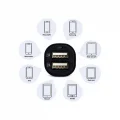 BUĞZ Çift USB Girişli 2.1 AMP Araç Çakmak Soketi