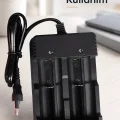 BUĞZ Çift Yuvalı Kablolu Pil Şarj Cihazı Kompakt Gövdeli Pratik Kullanım Siyah Şarj Aparatı