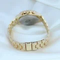 BUĞZ Clariss Trend Gold Metal Kordonlu Zirkon Taş Kaplama Renkli Taşlı Kasa Tasarımlı Lüx Kadın Kol Saati ( BUĞZ )