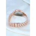  Clariss Trend Rose Metal Kordonlu Zirkon Taş Kaplama Renkli Taşlı Kasa Tasarımlı Lüx Kadın Kol Saati