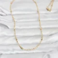 BUĞZ CM 14K Gold Renk Bar Zincir Model 60 cm Kadın Kolye - BUĞZ