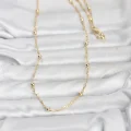 BUĞZ CM 14K Gold Renk Burgu ve Top Zincirli Model 60 cm Kadın Kolye - BUĞZ