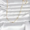BUĞZ CM 14K Gold Renk Damla Topçuk Model Zincirli 60 cm Kadın Kolye - BUĞZ