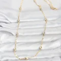 BUĞZ CM 14K Gold Renk Damla Topçuklu Zincir Model 60 cm Kadın Kolye - BUĞZ