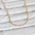 BUĞZ CM 14K Gold Renk Halka Zincir Model 60 cm Kadın Kolye
