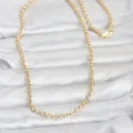 BUĞZ CM 14K Gold Renk Halka Zincir Model 60 cm Kadın Kolye - BUĞZ