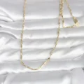BUĞZ CM 14K Gold Renk İnce Ataç Zincir Model 60 cm Kadın Kolye - BUĞZ