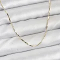 BUĞZ CM 14K Gold Renk İnce Kesim Çubuk Model Zincir Kadın Kolye