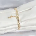 BUĞZ CM 14K Gold Renk Lazerli Halka Model Kadın Bileklik - BUĞZ