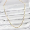 BUĞZ CM 14K Gold Renk Lazerli Zincir Model Kadın Kolye - BUĞZ