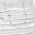 BUĞZ CM 14K Gold Renk Pirinç Top Zincirli 60 cm Kadın Kolye - BUĞZ