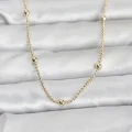 BUĞZ CM 14K Gold Renk Top Zincir 60 cm Kadın Kolye