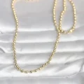 BUĞZ CM 14K Gold Renk Top Zincirli Model 60 cm Kadın Kolye - BUĞZ