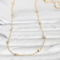 BUĞZ CM 14K Gold Renk Topçuklu Burgu Zincir Model 60 cm Kadın Kolye - BUĞZ