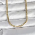 BUĞZ CM 14K Gold Renk Yassı Ezme Zincir Model 60 cm Kadın Kolye