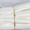 BUĞZ CM 14K Gold Renk Yassı Ezme Zincir Model Kadın Bileklik - BUĞZ