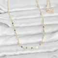 BUĞZ CM 14K Gold Renk Yassı Gemici Zincir Model 60 cm Kadın Kolye - BUĞZ