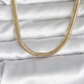 BUĞZ CM 14K Gold Renk Yassı Yılan Zincir Model 45 cm Kadın Kolye