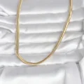 BUĞZ CM 14K Gold Renk Yassı Yılan Zincir Model 45 cm Kadın Kolye - BUĞZ