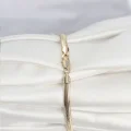 BUĞZ CM 14K Gold Renk Yassı Yılan Zincir Model Kadın Bileklik - BUĞZ