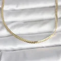 BUĞZ CM 14K Gold Renk Yassı Zincir Model 45 cm Kadın Kolye
