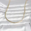 BUĞZ CM 14K Gold Renk Yassı Zincir Model 45 cm Kadın Kolye - BUĞZ