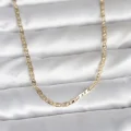 BUĞZ CM 14K Gold Renk Yassı Zincir Model 60 cm Kadın Kolye