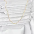 BUĞZ CM 14K Gold Renk Yassı Zincir Model 60 cm Kadın Kolye - BUĞZ