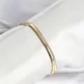 BUĞZ CM 14K Gold Renk Yassı Zincir Yılan Model Kadın Bileklik