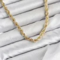 BUĞZ CM Burgu Model Gold Renk Pirinç 60 cm Kadın Kolye