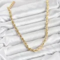 BUĞZ CM Burgu Model Gold Renk Pirinç 60 cm Kadın Kolye