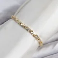 BUĞZ CM Çapraz Zincir Model Zirkon Taşlı VIP Seri Gold Renk Pirinç Kadın Bileklik