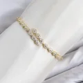BUĞZ CM Damla Model Zirkon Taşlı VIP Seri Gold Renk Pirinç Kadın Bileklik