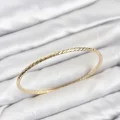 BUĞZ CM Gold Renk Lazer Kesim Model 65 mm Bilezik