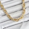 BUĞZ CM Kalın Burgu Model Gold Renk 60 cm Kadın Kolye - BUĞZ