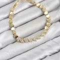 BUĞZ CM Kalp Model Zirkon Taşlı VIP Seri Gold Renk Pirinç Kadın Bileklik