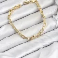 BUĞZ CM Kare Halka Model Gold Renk Pirinç Kadın Bileklik