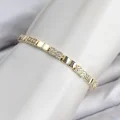 BUĞZ CM Kare Model Zirkon Taşlı VIP Seri Gold Renk Pirinç Kadın Bileklik
