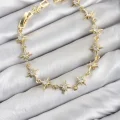BUĞZ CM Kutup Yıldızı Model Gold Renk Zirkon Taşlı Kadın Bileklik
