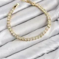 BUĞZ CM Şerit Model Zirkon Taşlı VIP Seri Gold Renk Pirinç Kadın Bileklik