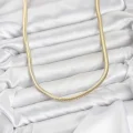 BUĞZ CM Yassı Yılan Zincir Model 60 cm Kadın Kolye - BUĞZ