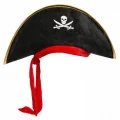 BUĞZ Çocuk Boy Kadife Jack Sparrow Denizci Kaptan Jack Korsan Şapkası 45x16 cm