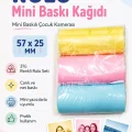 BUĞZ Çocuk Fotoğraf Makinesi Yedek Termal Baskı Kağıdı Renkli (3 Lü Rulo) – 57x25mm
