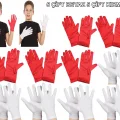 BUĞZ Çocuk Gösteri Eldiven Seti – 5 Çift Beyaz & 5 Çift Kırmızı