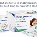 BUĞZ Çocuk Göz Pedi 5.7 x 8 cm Steril Yapışkanlı Göz Bandı Çocuk Göz Kapama Pedi 50 Adet 1 Kutu
