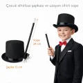 BUĞZ Çocuk Sihirbaz Şapkası ve Uzayan Yaylı Sihirli Sopa Seti